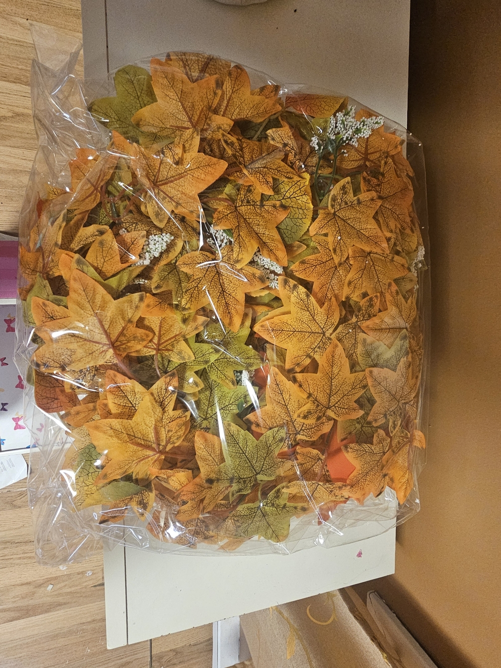 Amazon Fall Maple Leaf Garland - Orange and Green Autumn Vine